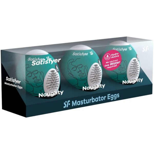 Satisfyer - 3 Huevos Masturbadores Naughty - Imagen 2