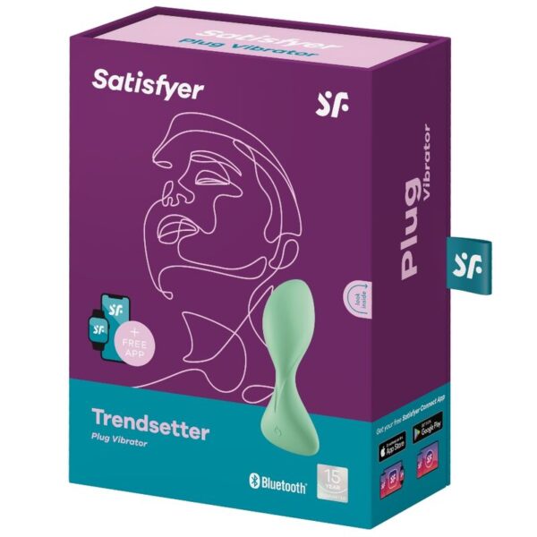 Satisfyer - Trendsetter Plug Vibrador App Verde - Imagen 4