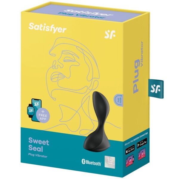 Satisfyer - Sweet Seal Plug Vibrador App Negro - Imagen 4