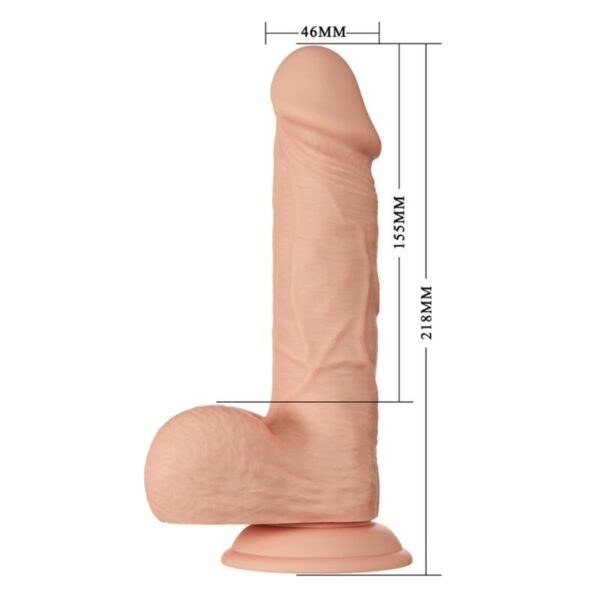 Baile - Beautiful Encounter Bahamut Dildo Realistico Flexible 21.8 Cm Natural - Imagen 6