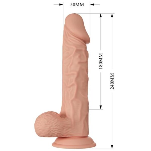 Baile - Beautiful Encounter Buraq Dildo Realistico Flexible 24 Cm Natural - Imagen 6