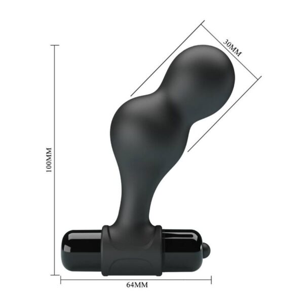 Mr Play - Plug Anal Vibrador De Silicona Negro - Imagen 7