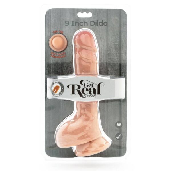 Get Real - Dual Density Dildo 25,5 Cm Con Testiculos Natural - Imagen 3