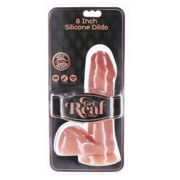 Get Real - Dildo Silicona 20,5 Cm Con Testiculos Natural - Imagen 4