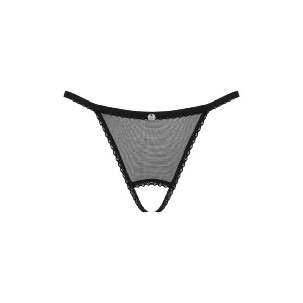 Obsessive - Celia Noir Crotchless Tanga Xl/Xxl - Imagen 5