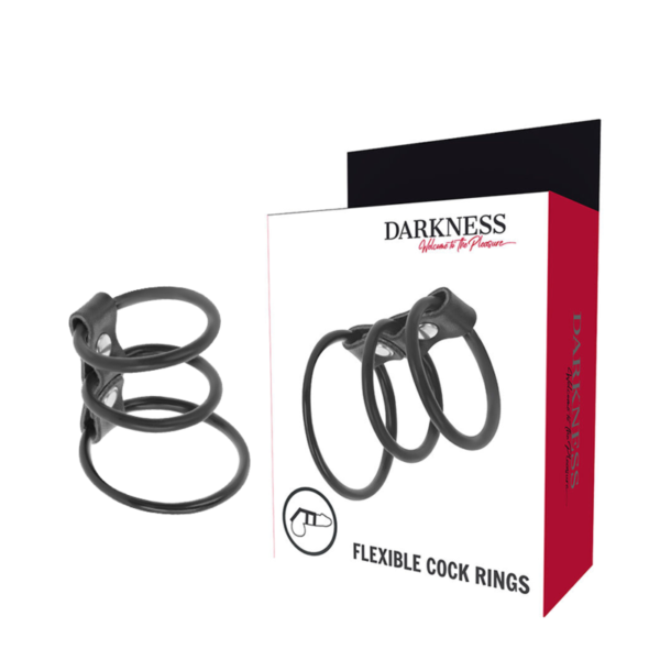 Darkness - Set De 3 Anillas Pene Flexible