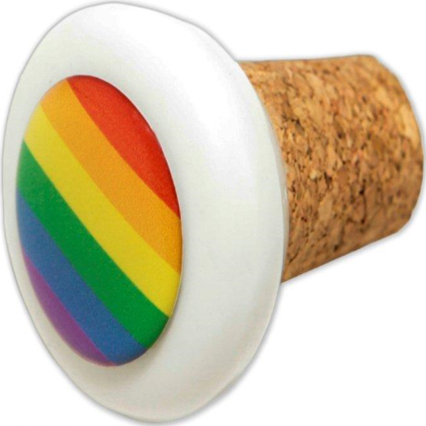 Pride - Tapon Ceramica Corcho Redondo Con Bandera Lgbt