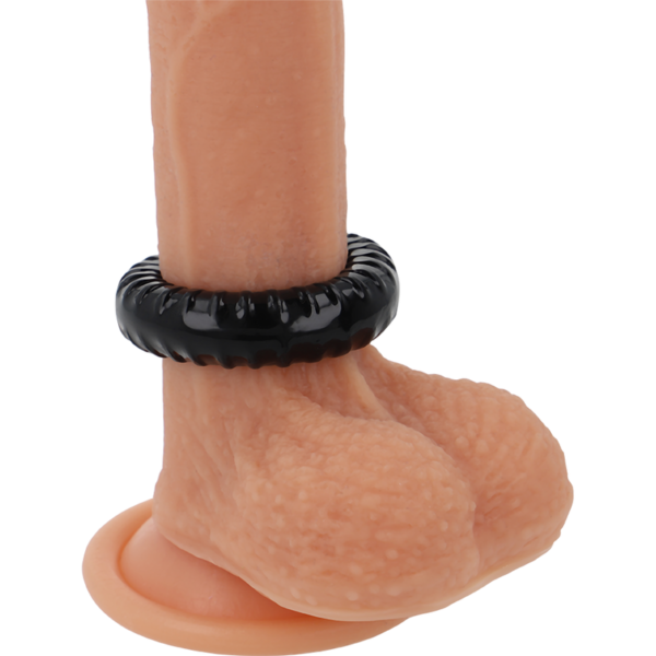 Powering - Super Flexible Y Resistente Anillo Pene  4.5Cm Pr07 Negro