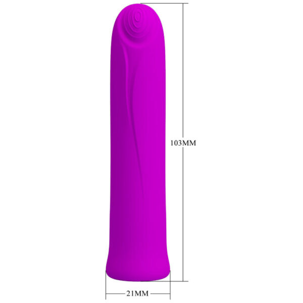 Pretty Love - Curtis Mini Vibrador Super Power 12 Vibraciones Silicona Violeta - Imagen 6