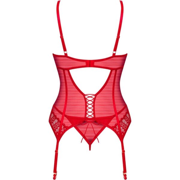 Obsessive - Ingridia Corset & Tanga Rojo Xs/S - Imagen 6