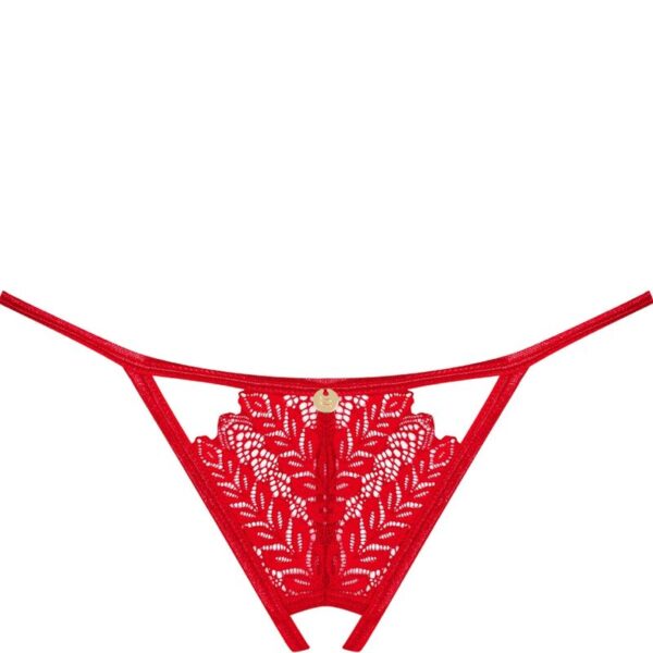 Obsessive - Ingridia Tanga Crotchless Rojo Xl/Xxl - Imagen 7