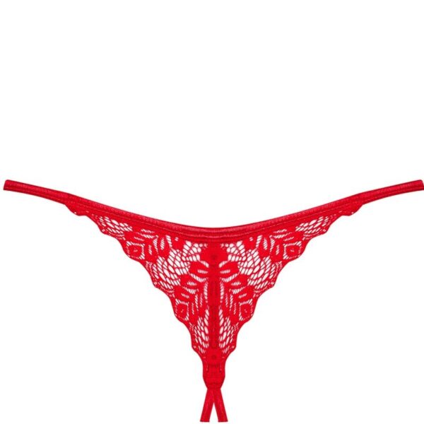 Obsessive - Ingridia Tanga Crotchless Rojo Xl/Xxl - Imagen 8