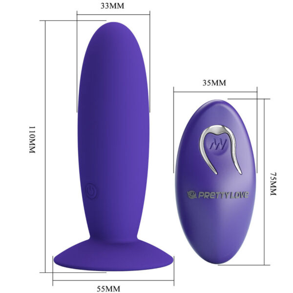 Pretty Love - Youth Plug Anal Vibrador Control Remoto Violeta - Imagen 4