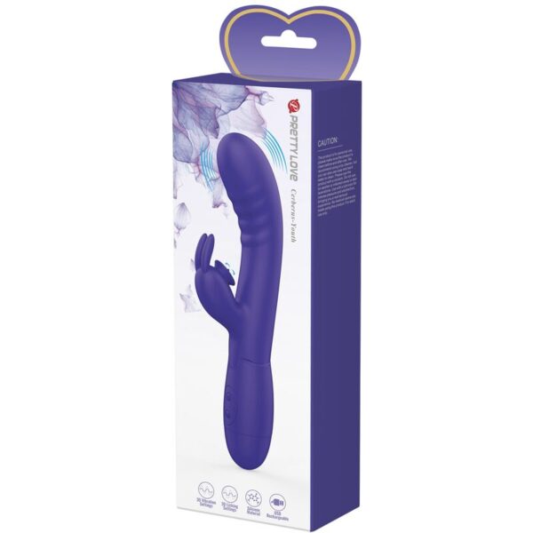 Pretty Love - Cerberus Youth Vibrador Rabbit Violeta - Imagen 9