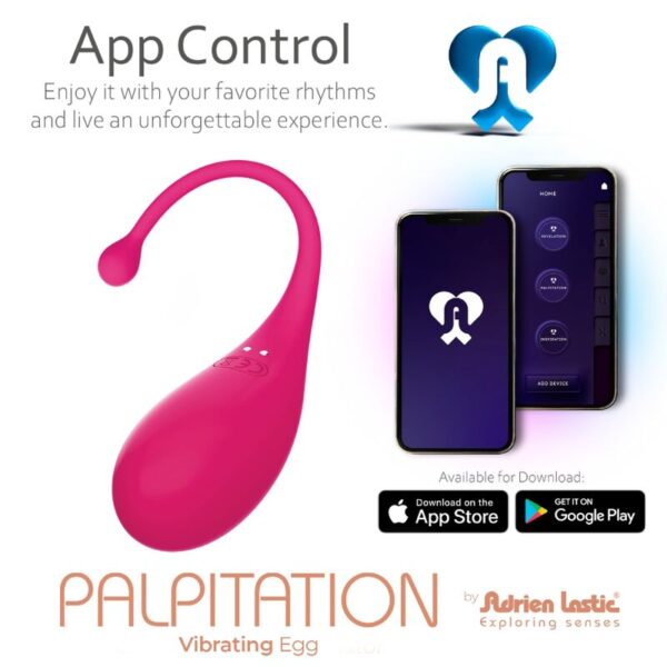 Adrien Lastic - Palpitation Huevo Vibrador Rosa - App Gratuita - Imagen 8