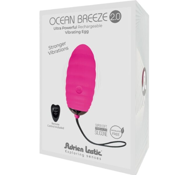 Adrien Lastic - Ocean Breeze 2.0 Huevo Vibrador Recargable Control Remoto Rosa - Imagen 4