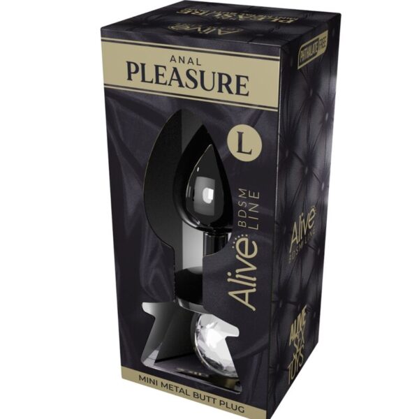 Alive - Anal Pleasure Mini Plug Metal Blanco Talla L - Imagen 2