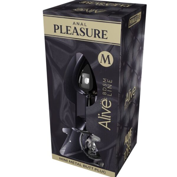 Alive - Anal Pleasure Mini Plug Metal Blanco Talla M - Imagen 2