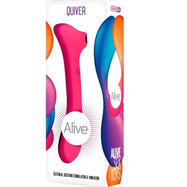 Alive - Quiver Succionador & Vibrador Fucsia - Imagen 6