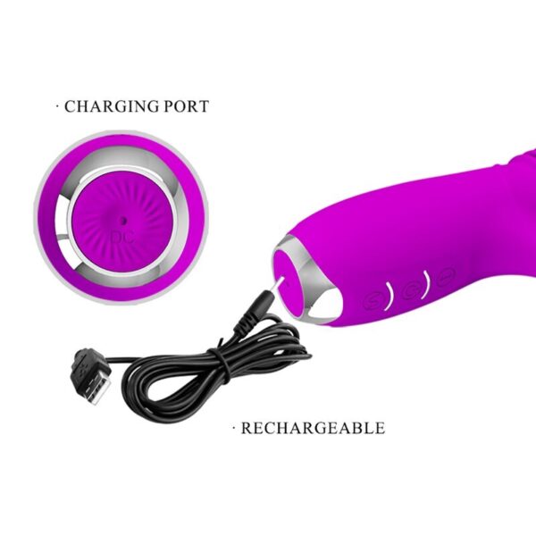 Pretty Love - Dorothy Vibrador Conejo Recargable Morado - Imagen 11