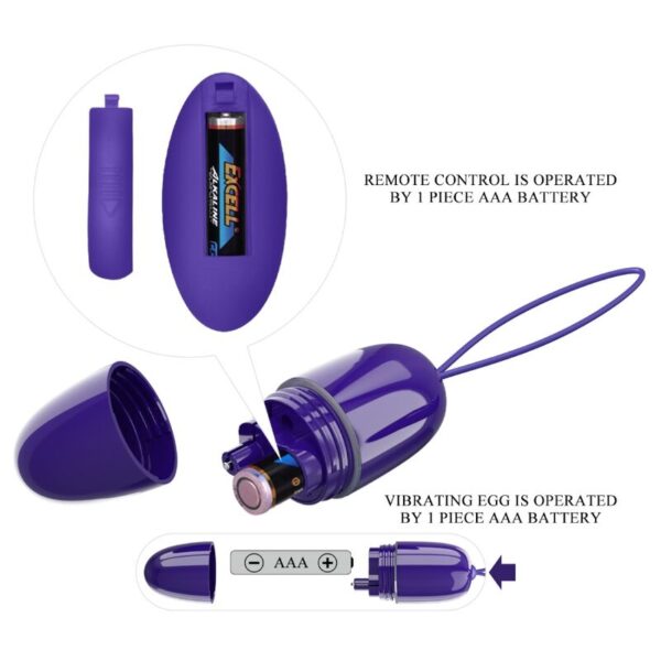 Pretty Love - Selkie Youth Mini Huevo Vibrador Control Remoto Violeta - Imagen 6