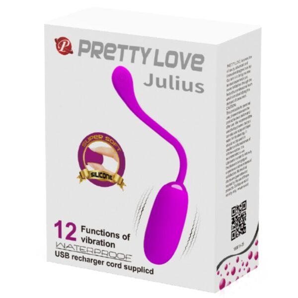 Pretty Love - Julius Huevo Vibrador Impermeble & Recargable Morado - Imagen 11