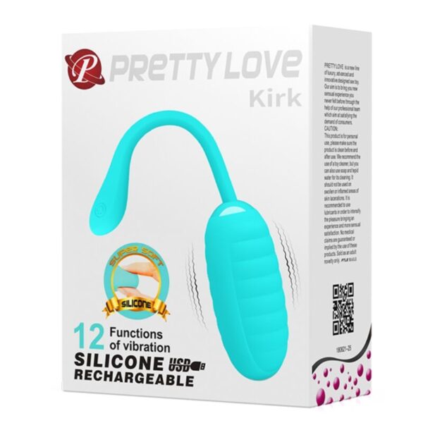 Pretty Love - Kirk Huevo Vibrador Recargable Verde Claro - Imagen 10