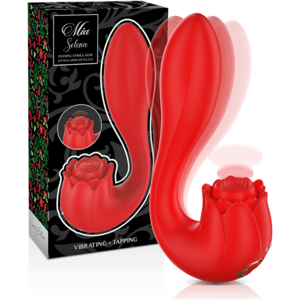 Mia - Selena Estimulador Vibrating + Tapping Rojo - Imagen 2