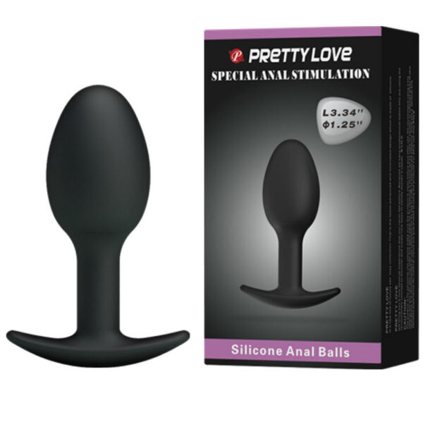 Pretty Love - Plug Anal Silicona 6.5 Cm Negro