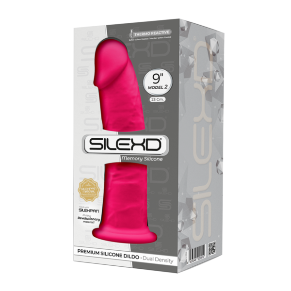 Silexd - Modelo 2 Pene Realistico Silicona Premium Silexpan Fucsia 23 Cm - Imagen 3