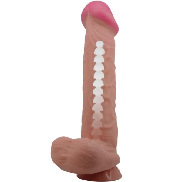 Pretty Love - Sliding Skin Series Dildo Realístico Con Ventosa Piel Deslizante Moreno 26 Cm - Imagen 5