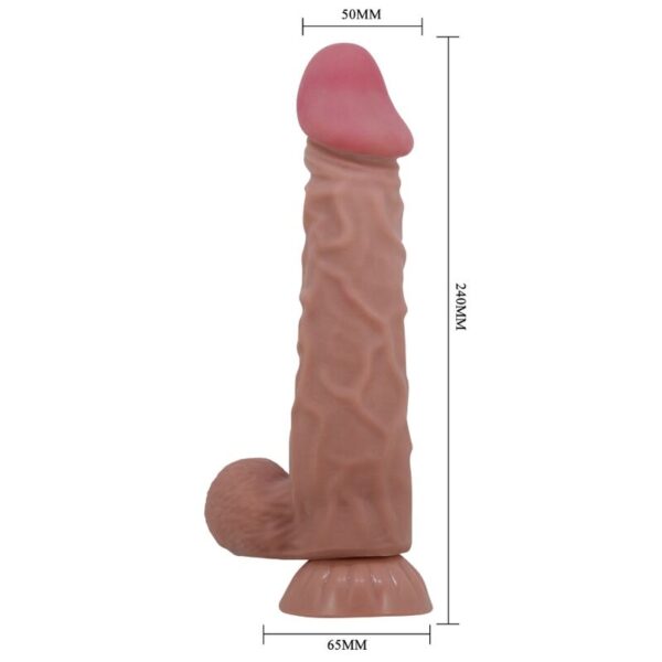 Pretty Love - Sliding Skin Series Dildo Realístico Con Ventosa Piel Deslizante 24 Cm - Imagen 11