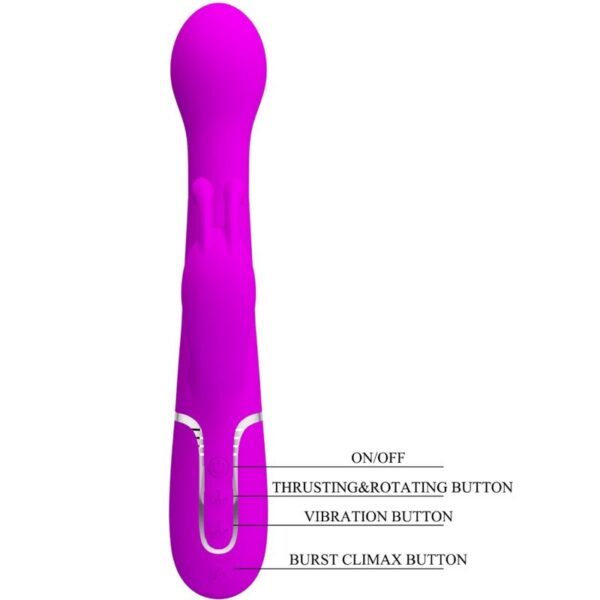 Pretty Love - Dejon Vibrador Rabbit 3 En 1 Multifunción Violeta - Imagen 9