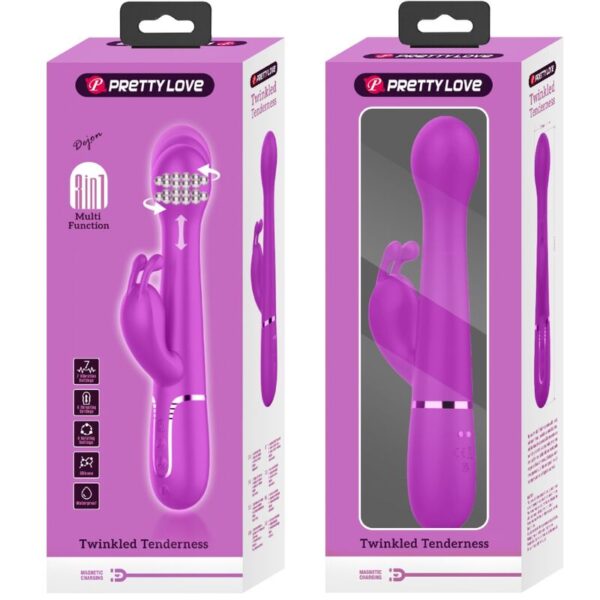 Pretty Love - Dejon Vibrador Rabbit 3 En 1 Multifunción Violeta - Imagen 11