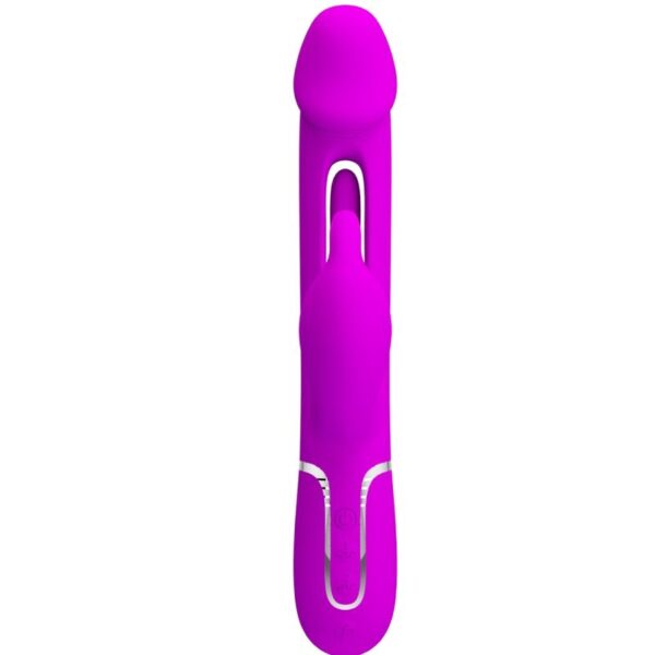 Pretty Love - Kampas Vibrador Rabbit 3 En 1 Multifunción Con Lengua Fucsia - Imagen 2