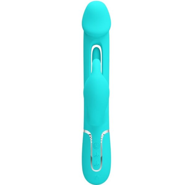 Pretty Love - Kampas Vibrador Rabbit 3 En 1 Multifunción Con Lengua Verde Agua - Imagen 2