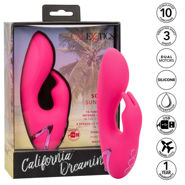 Calexotics - So. Cal Sushine Vibrator Rabbit Fucsia By California Dreaming - Imagen 2