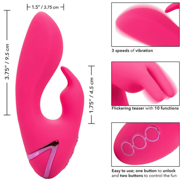 Calexotics - So. Cal Sushine Vibrator Rabbit Fucsia By California Dreaming - Imagen 9