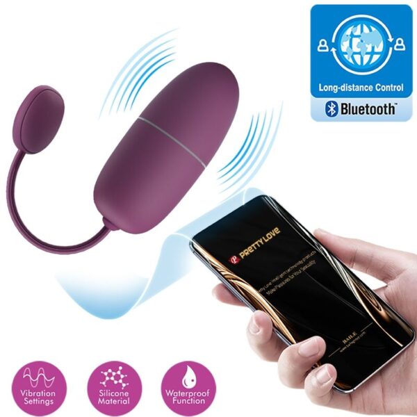 Pretty Love - Nymph Huevo Vibrador Controlado Por App Lila - Imagen 8