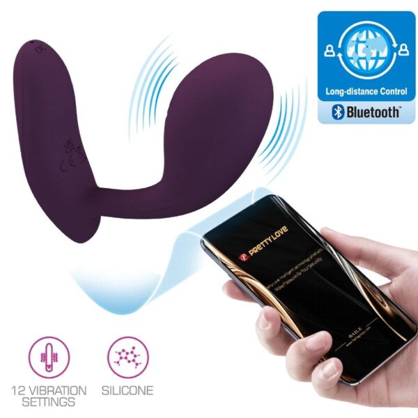 Pretty Love - Baird G-Spot 12 Vibraciones Recargable Lila App - Imagen 7