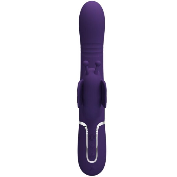 Pretty Love - Vibrador Rabbit Multifunción 4 En 1 Mariposa Morado - Imagen 2