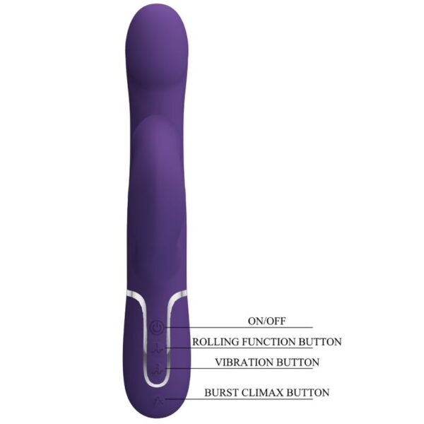 Pretty Love - Zalin Vibrador Rabbit Perlas 4 En 1 Morado - Imagen 9