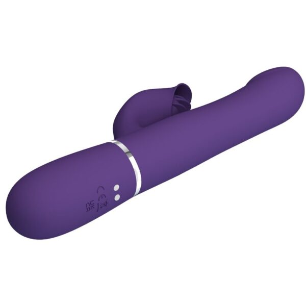 Pretty Love - Zalin Vibrador Rabbit Perlas 4 En 1 Morado - Imagen 6