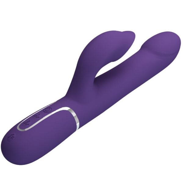 Pretty Love - Zalin Vibrador Rabbit Perlas 4 En 1 Morado - Imagen 4