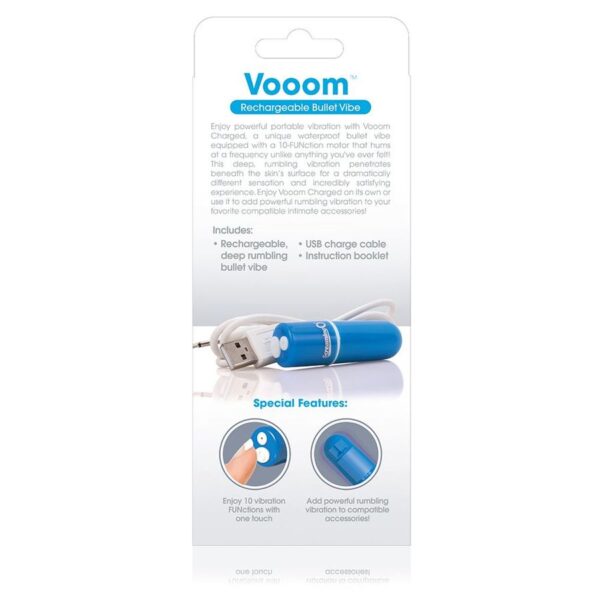 Screaming O - Bala Vibradora Recargable Vooom Azul - Imagen 4