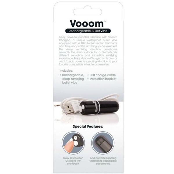 Screaming O - Bala Vibradora Recargable Vooom Negro - Imagen 4