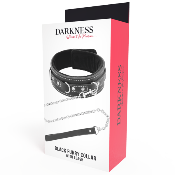 Darkness - Collar Leather Con Correa Alta Calidad - Imagen 5