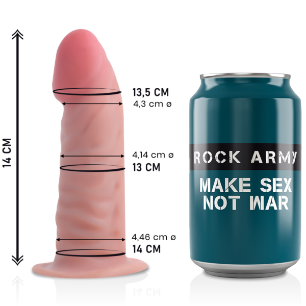 Rockarmy - Dual Density Tiger Dildo Realista 14 Cm -O- 4.46 Cm