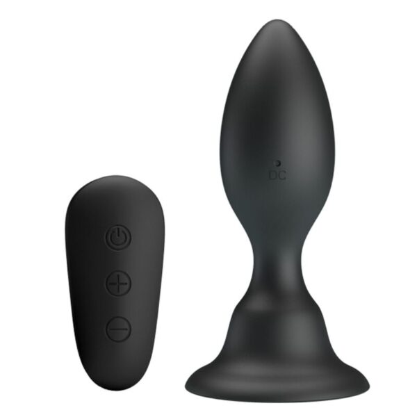 Mr Play - Plug Anal Con Vibracion Negro Control Remoto