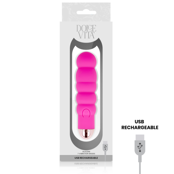 Dolce Vita - Vibrador Recargable Six Rosa 7 Velocidades - Imagen 3